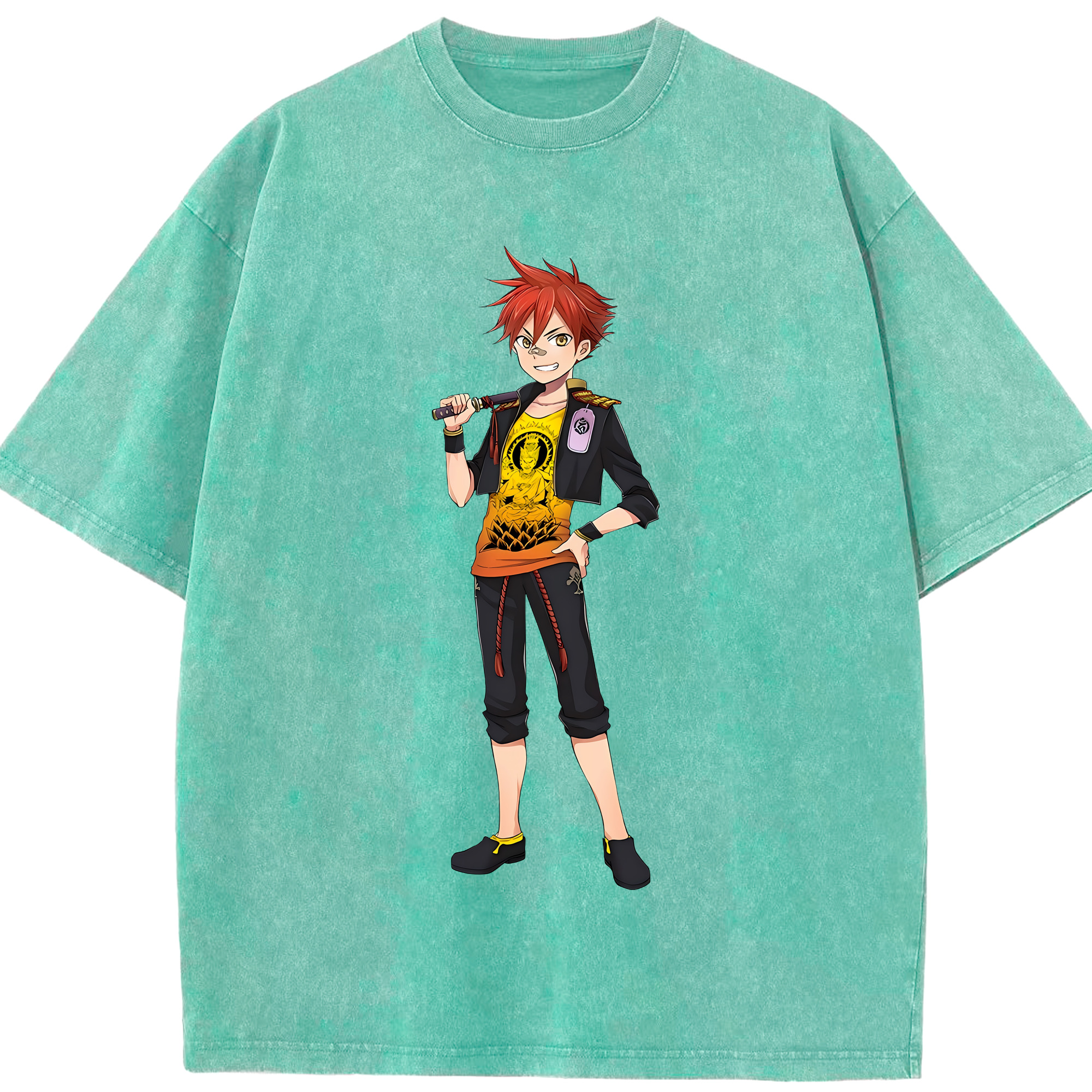 （画像用） 刀剣乱舞 Touken Ranbu 綿100% ヴィンテージ風 半袖Tシャツ（フロントプリント）